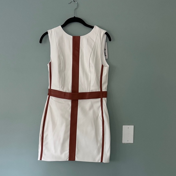 Dresses Elegant White And Brown Sleeveless Dress Poshmark — free download